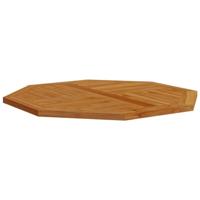 Tafelblad achthoekig 90x90x2,5 cm massief teakhout - thumbnail
