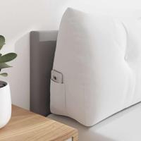 VidaXL Rugkussen wit 100 x 24 x 50 cm stof - thumbnail