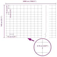 Weidehekwerk Zilver 50 x 1.4 m Gegalvaniseerd staal - thumbnail