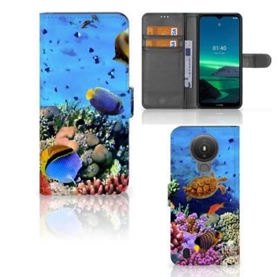 Nokia 1.4 | Telefoonhoesje | Met pasjeshouder | Vissen Nokia 1.4 | Telefoonhoesje | Met pasjeshouder | Vissen