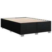 Boxspring met matras stof zwart 140x200 cm - thumbnail