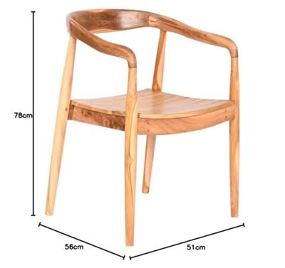 Stoel DKD Home Decor Bruin Teakboom 56 x 51 x 78 cm