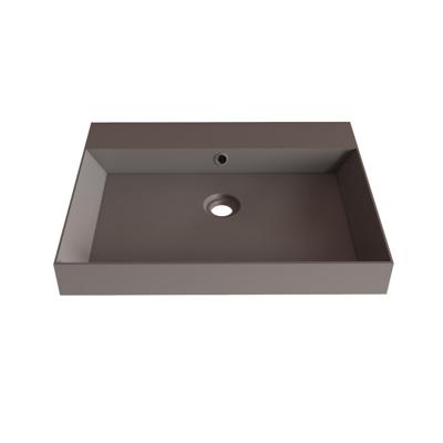 Wastafel Gliss Design Lako 60 cm Zonder Kraangat Mat Leigrijs Gliss Design