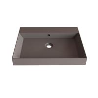 Wastafel Gliss Design Lako 60 cm Zonder Kraangat Mat Leigrijs Gliss Design - thumbnail