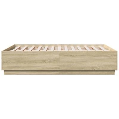 Bedframe bewerkt hout sonoma eikenkleurig 90x190 cm - thumbnail