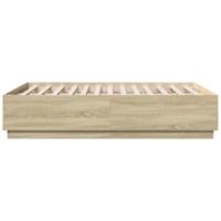 Bedframe bewerkt hout sonoma eikenkleurig 90x190 cm - thumbnail