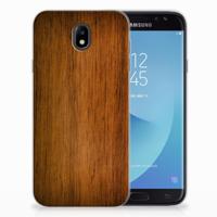 Samsung Galaxy J7 2017 | J7 Pro | Bumper Hoesje | Donker Hout - thumbnail