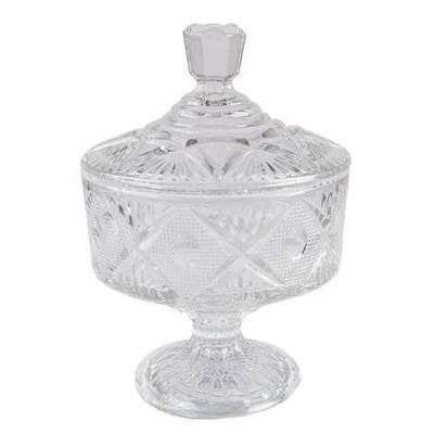 Clayre & Eef Glazen potje Ø 12x17 cm Rond Potje