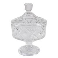 Clayre & Eef Glazen potje Ø 12x17 cm Rond Potje - thumbnail