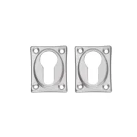 Intersteel rozetten vierkant met profielcilindergat - chroom mat - thumbnail