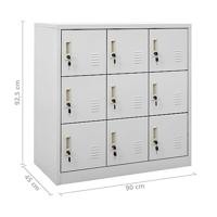 Lockerkasten 5 st 90x45x92,5 cm staal lichtgrijs - thumbnail