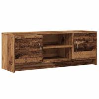 Tv-meubel 102x30x37,5 cm bewerkt hout oud houtkleurig - thumbnail