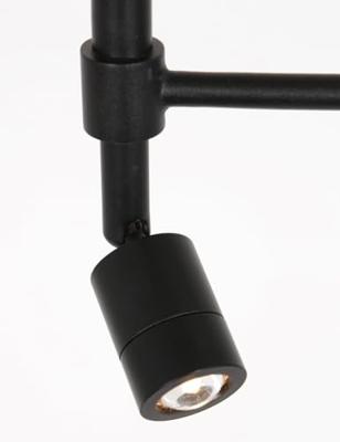 Steinhauer Vloer schemerlampStanger met leeslampje taupe velvet - 7190ZW