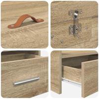 Opbergbedframe met hoofdeinde Sonoma Eiken 80 x 200 cm Bewerkt hout - thumbnail