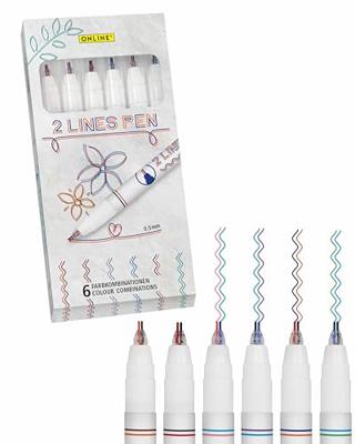 Fineliner Online 2-lijnen assorti doos à 6 stuks