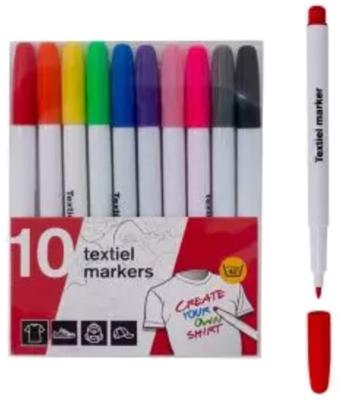 Textielmarkers 10 stuks