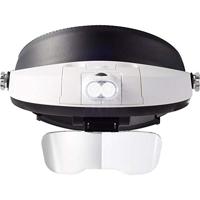 TOOLCRAFT TO-5137806 Hoofdbandloep Met LED-verlichting Vergrotingsfactor: 1.0 x, 1.5 x, 2.0 x, 2.5 x, 3.5 x Lensgrootte: (l x b) 107 mm x 48 mm Wit, Zwart - thumbnail