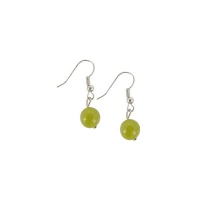 Oorbellen Jade Olijf Bol (8 mm) Oorbellen Jade Olijf Bol (8 mm)