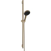 Hansgrohe Rainfinity doucheset 130 3jet met glijstang S Puro 90 cm, push-schuifstuk en Designflex textiel doucheslang 160 cm, Brushed Bronze - thumbnail