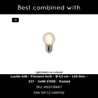 Lucide OTONA - Tafellamp - Ø 25 cm - 1xE27 - Zwart