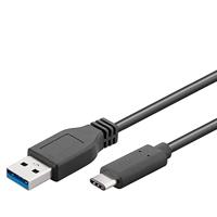 USB 3.2 GEN 1 (USB3.0) Aansluitkabel - USB-C naar USB-A - 5Gbit/s - USB adapter - OTG kabel - 3m - Zwart - thumbnail