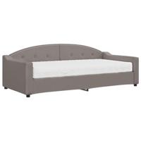 Slaapbank met matras 90x200 cm stof taupe - thumbnail