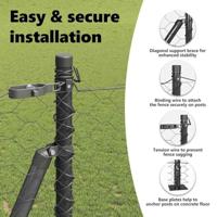 VidaXL Afrasteringspaal grijs 25 x 1,4 m (50 mm gaas) staal en pvc - thumbnail