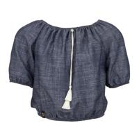 KIEstone Meisjes blouse - Jilly - blauw - thumbnail