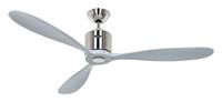 CasaFan AEROPLAN ECO 132 BN-LG Flügel Massivholz Lichtgrau Plafondventilator 27 W (Ø x h) 132 cm x 310 mm Chroom (geborsteld) Met afstandsbediening, Timer, Met - thumbnail
