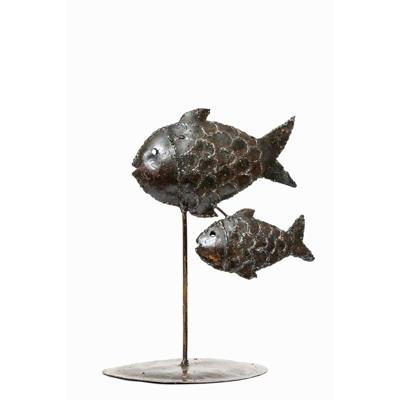 Metalen Vis met Babyvis Metalen Vis met Babyvis
