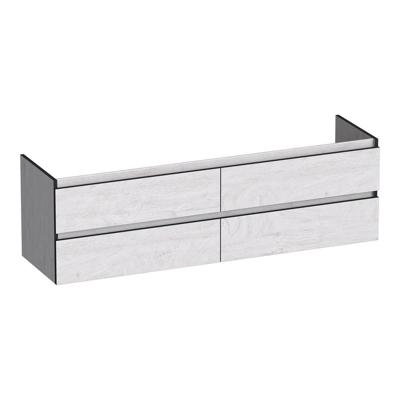 Brauer Joy Edge - Onderkast - 160 cm - met 4 Softclose Lades Greeploos en 2 Sifon Uitsparingen - Forest Seashell