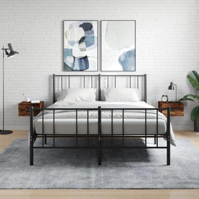 Nachtkastjes 2 st wandgemonteerd 35x35x20 cm gerookt eikenkleur Nachtkastjes 2 st wandgemonteerd 35x35x20 cm gerookt eikenkleur