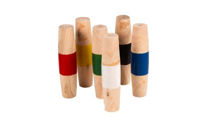 Outdoor Play houten paaltjes voetbal