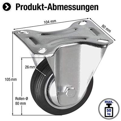 Metafranc Bokwiel 80Mm Rubber Vz W - WU0800620