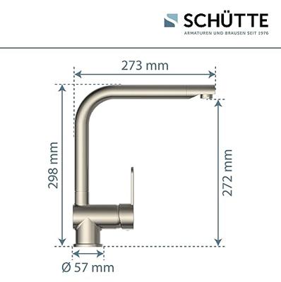 Keukenmengkraan Schutte Rio Hoge Draaibare Uitloop RVS Schütte Keukenmengkraan Schutte Rio Hoge Draaibare Uitloop RVS Schütte