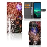 Nokia 1.4 | Wallet Case | met Pasjes | Vuurwerk - thumbnail