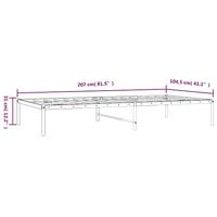 Bedframe metaal zwart 100x200 cm - thumbnail