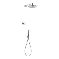 Tres electronische inbouw doucheset met regendouche chroom 09286558 - thumbnail