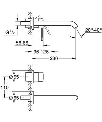 Grohe Wastafelkraan Essence Inbouwkraan Supersteel - thumbnail
