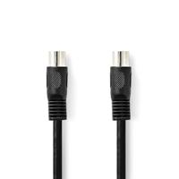 Nedis DIN-Audiokabel | DIN 5-Pins Male | DIN 5-Pins Male | Vernikkeld | 1.00 m | Rond | PVC | Zwart | Label - CAGL20000BK10 - thumbnail