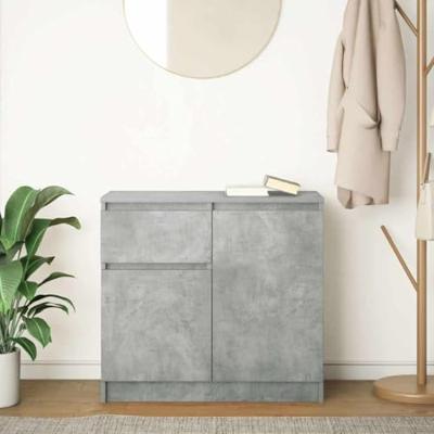 Dressoir met lade 71x35x65 cm spaanplaat betongrijs
