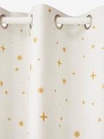 Verduisterend gordijn met sterrenprint wit/sterren - thumbnail