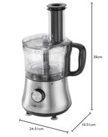 Clatronic KM 3646 Foodprocessor 500 W RVS - thumbnail