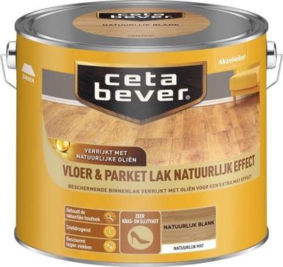 Cetabever Vloer en Parket Lak Natuurlijk Effect Mat - Blank - 2,5 liter