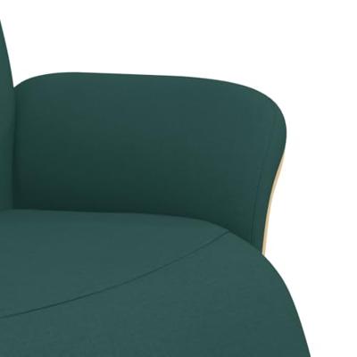 Fauteuil verstelbaar met voetensteun stof donkergroen