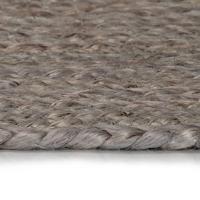 VidaXL Vloerkleed handgemaakt rond 90 cm jute grijs - thumbnail