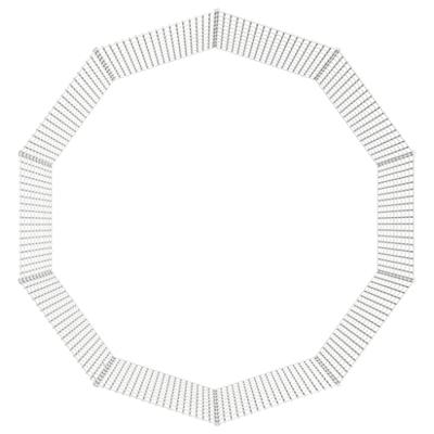 VidaXL Dierenverblijf 10 panelen 54x100 cm gegalvaniseerd ijzer