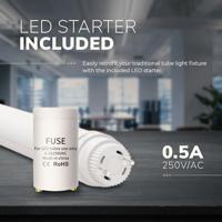 LED TL Buis 150cm - T8 G13 Fitting - 20/24 Watt 4000/4800 lumen (200lm/W) - 6000K daglicht wit - Flikkervrij - Vervangt 200 Watt (200 Watt/860) - Incl. Starter - thumbnail