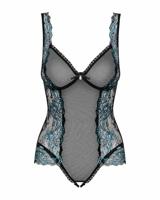 Kanten Bodysuit Obsessive Zwart S/M - thumbnail