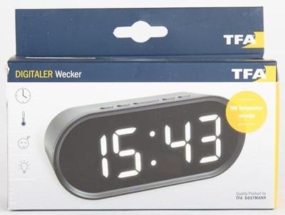 TFA Dostmann 60.2025.01 Wekker Kwarts Zwart Alarmtijden 1 TFA Dostmann 60.2025.01 Wekker Kwarts Zwart Alarmtijden 1